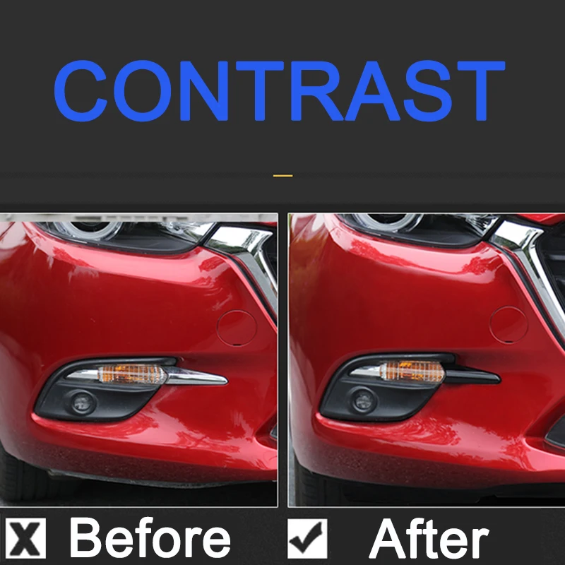 Car Front Fog Light Decoration Strip Foglight Cover Trim for Mazda 3 Axela BM Accessories 2017 2018 2019