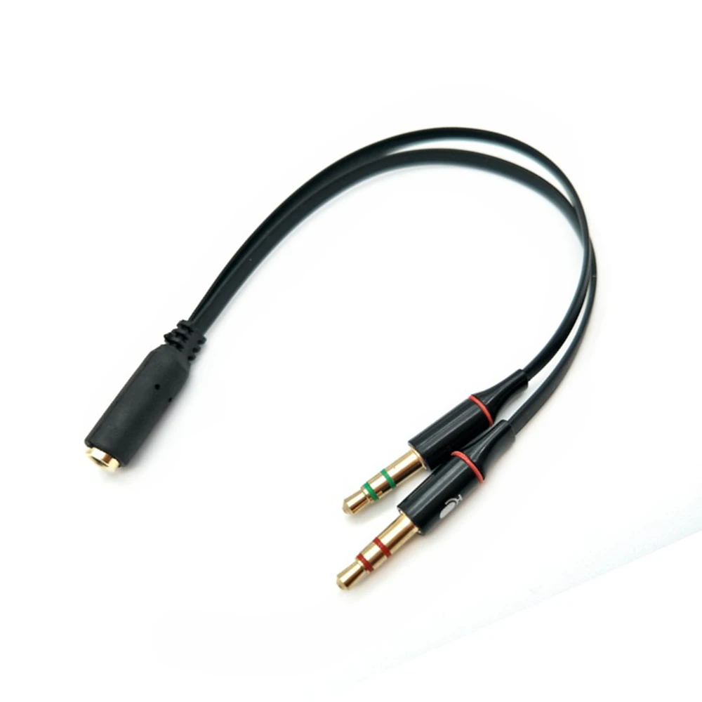 Kopfhörer/Mic Kombinieren Adapter 3,5mm Männlich 2 in 1 Weibliche für Headset PC/Laptop