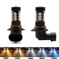 2pcs H11 LED HB4 9006 HB3 9005 Car LED H10 H8 H16 fog Light Bulb H9 12000LM 12V Auto Driving Running Lamp White 6000K