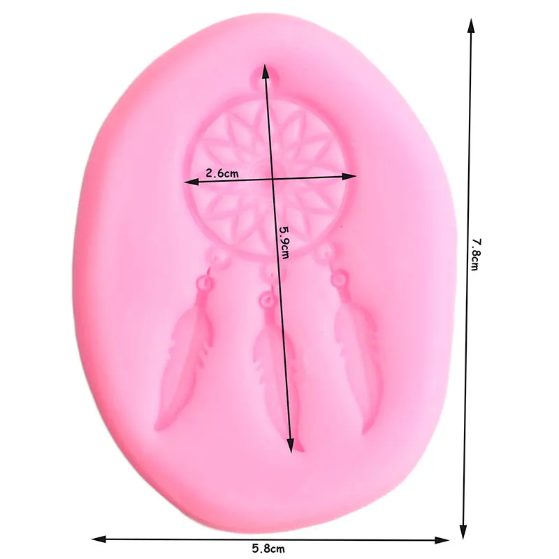 Feather Pendant Border Silicone Molds Leaves Cupcake Topper Fondant Cake Decorating Tools Candy Clay Chocolate Gumpaste Moulds