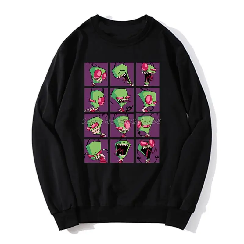 Zim hoodie TV Show  Cotton Digital Print Funny Invader Zim Unisex Men O-neck Fleece Sweater Sweatshirt Streetwear Harajuku