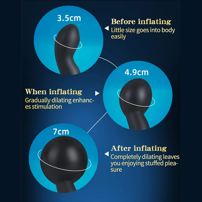 Inflatable Vibrator Anal Plug Ball Remote Butt Plug With Vibration Sexy Toys Vibrating Prostate Massager Silicone Anal Dilator