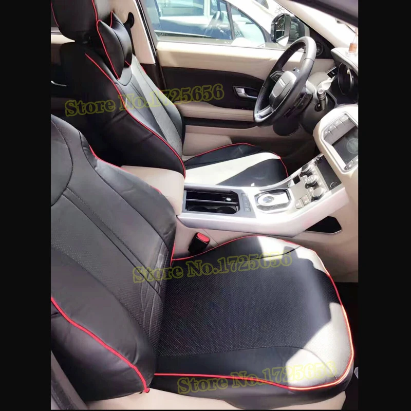 AutoDecorun Custom Fit Seat Covers for Land Rover Evoque 2011 2012 Accessories Seat Cover Set PU Leather Car Cushions Supports