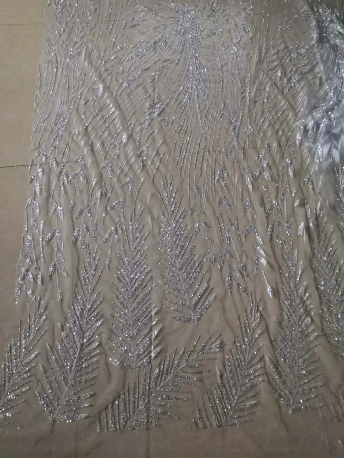 

cheap Glitter fabric wedding L-461 mesh lace tulle fabric
