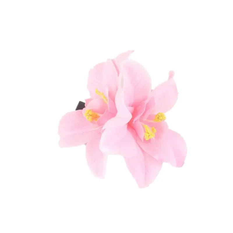 New Women Summer Bohemia Hairpin Lily Flower Hair Clip Hawaii Headpieces Wedding Headwear Holiday Hair Ornaments Accessories