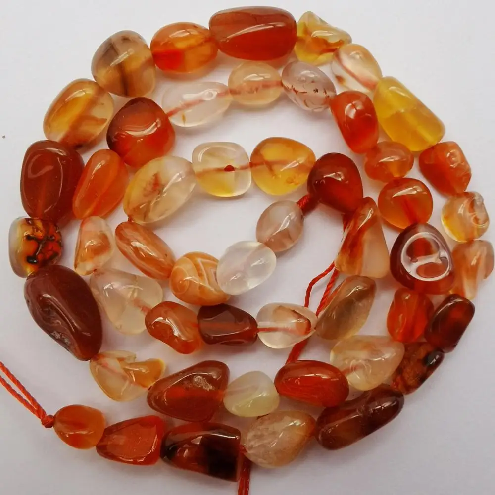 Irregular Gravel Shape 5-7mm Natural Red Agate Stone Loose Beads Strand 16 Inch Jewelry For Woman Gift Making A225