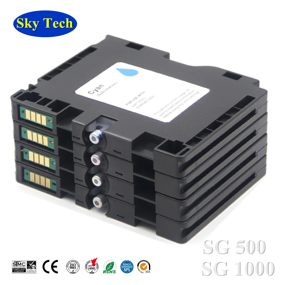 Sky Tech Compatible Ink Cartridge SG500 SG1000 , Premium Sublimation Color for Sawgrass Sublijet SG500 SG1000 Printer