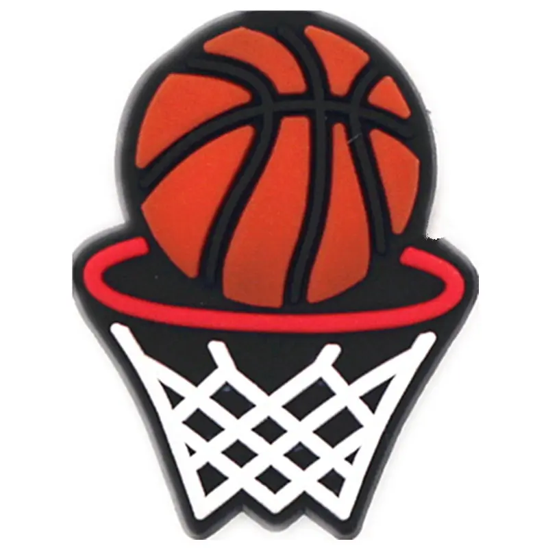 1pcs PVC Shoe Charms Accessories Decorations Cute Baseball Basketball Tennis Clogs Buckle for Bracelet Kids Gifts