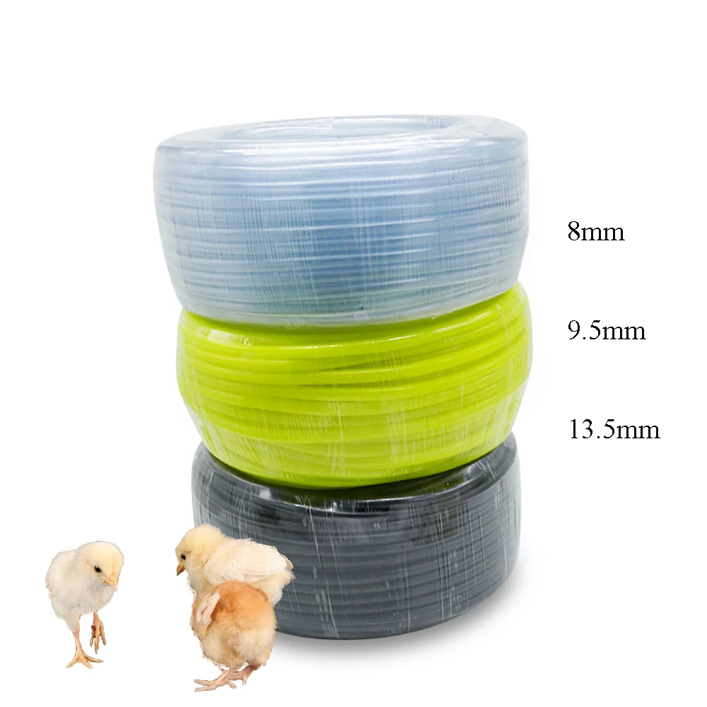 1m Soft Water Pipe Tube Hose Plastic 8mm 9.5mm 13.5mm Durable For Rabbit Quail Pigeon Cage Watering Line Farming Equipment