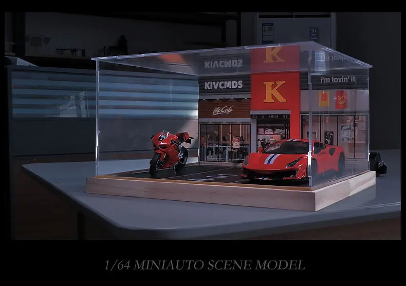 1:24 Car Model Toy Storage Box Simulated Parking Lot Model Car Display Box Underground Parking Garage Model Scenarios