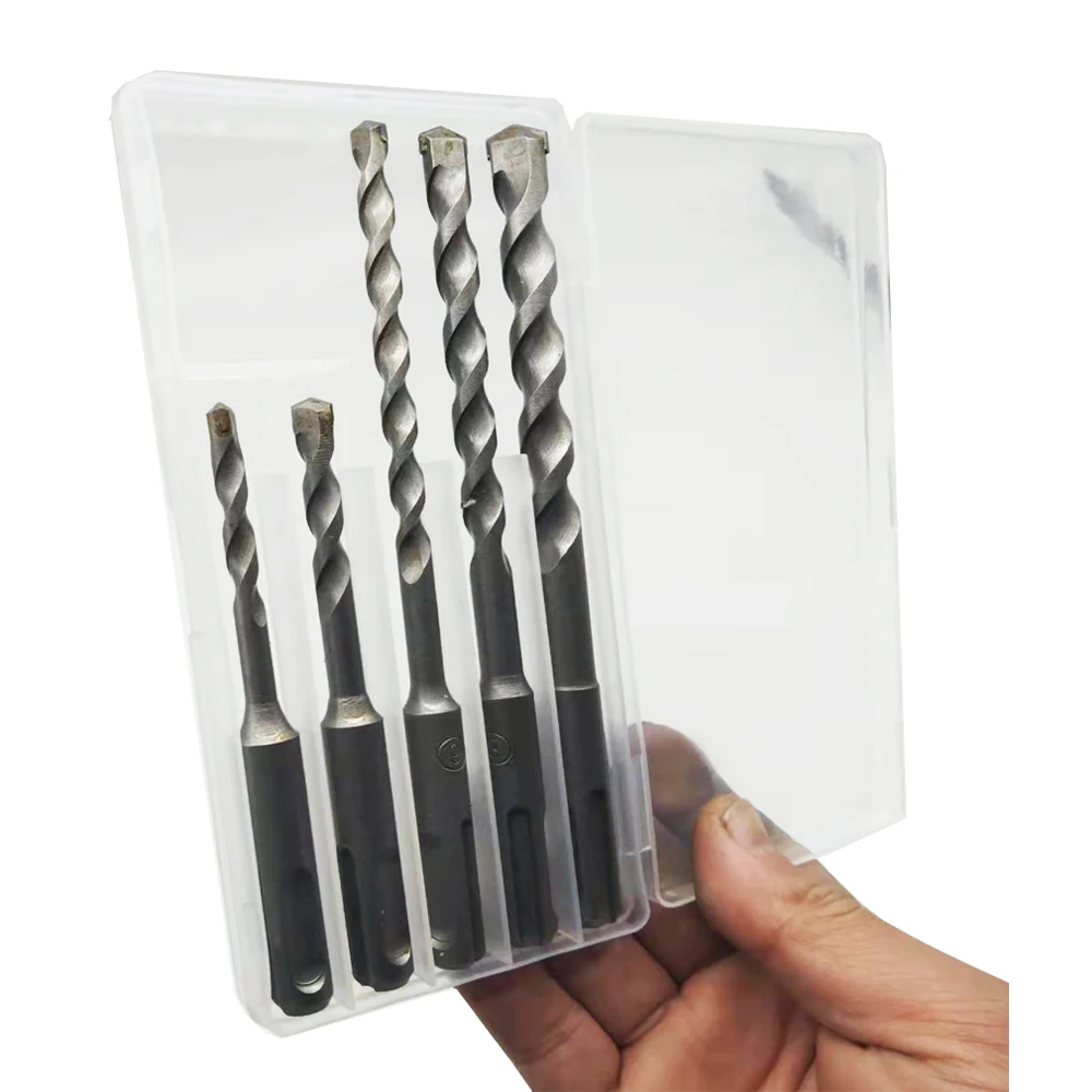Mới 1 Hộp Bê Tông Mũi Khoan Bê Tông SDS Plus Mũi 4Mm 5Mm 6Mm 7Mm 8Mm Tường Gạch khối Búa Điện Nề Khoan Bits