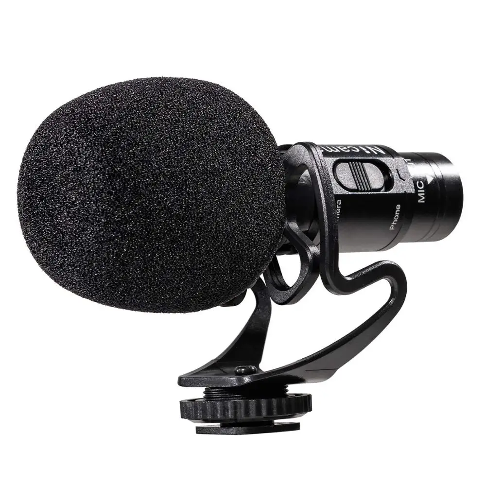 Nicama SGM8 Camera Shotgun Microphone with 1 Deadcat Compatible with iPad iPhone Android Smartphone and Dsrl Recording Interview
