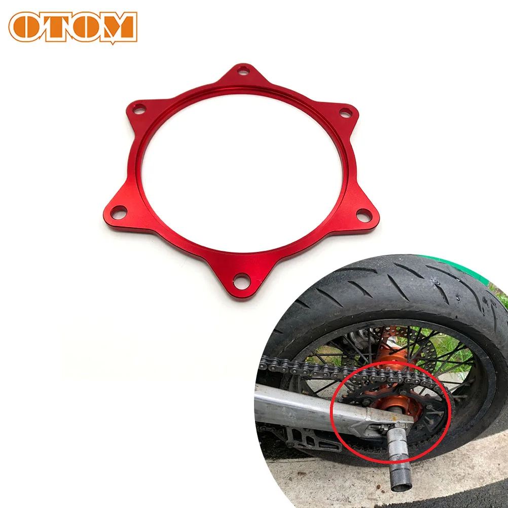 OTOM Motorcycle Tire Aluminum Alloy Flange Rear Wheel Hub Spacers Shims Plate CRF Sprocket Heightening Gasket For HONDA CRF250RX