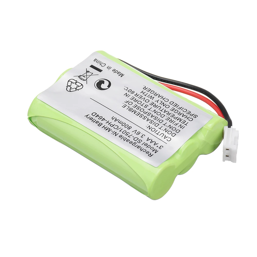 3.6V 800mAh Ni-MH Cordless Home Phone Battery for Motorola SD-7501 V-Tech 89-1323-00-00 AT & T Lucent 27910 CPH-464D 3.6V 3*AAA