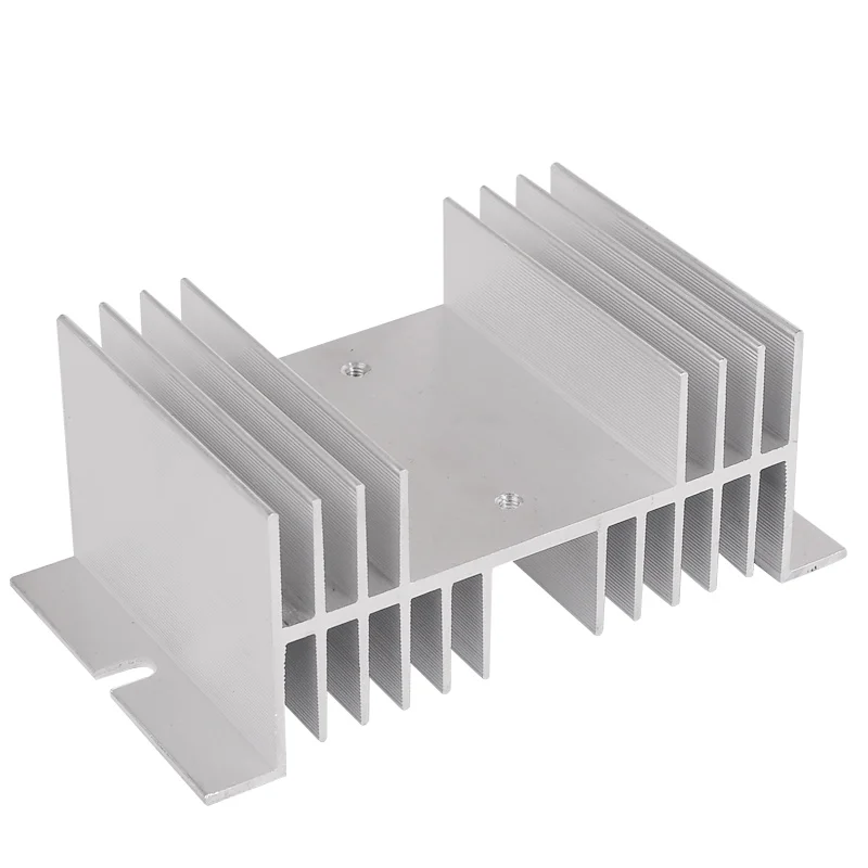 Aluminum Heat Sink Dissipation Radiator Rail Mount Suitable for Single Phase Solid State Relay SSR-40DA 10A 25A 40A 60A 80A SSR