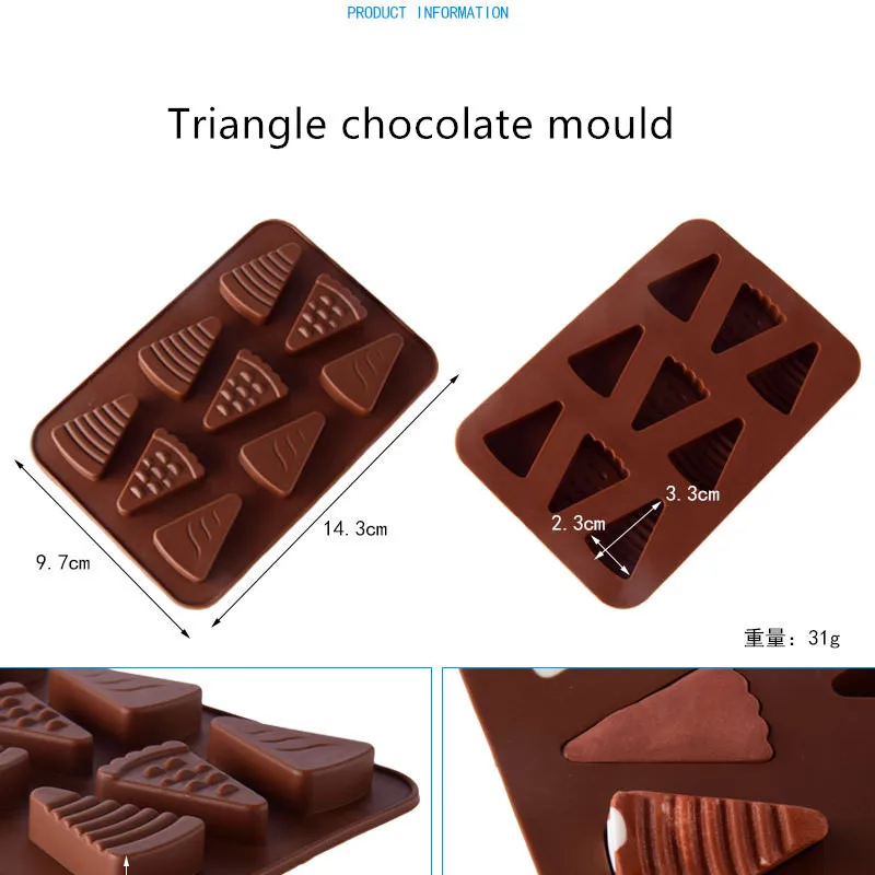 Chocolate French Cake Model Digital Silicone Mold Decoration Jelly Pudding Candy Bar Baking Model Kitchen Decoration Decoration