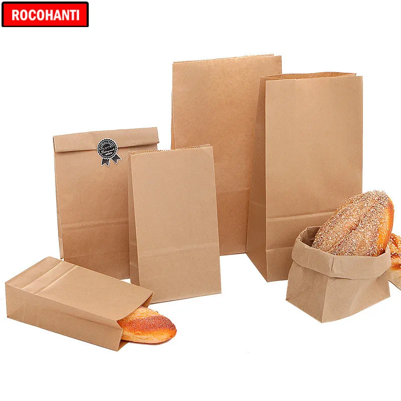 50pcs Food Grade paper bag Greaseproof Fried Chicken Packaging Disposable French fries paper bag for fast food