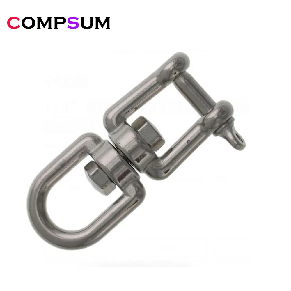 304 Stainless Steel Jaw Eye Swivel  Anchor Chain Connector  Double Shackle Swivel for Boat