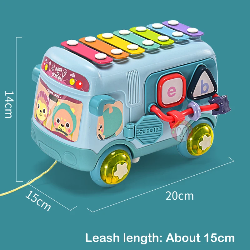 Musical Instrument Baby Rattles Mobiles Toys Xylophone Knock Piano Bus Beads Blocks Montessori Educational Toy For Children