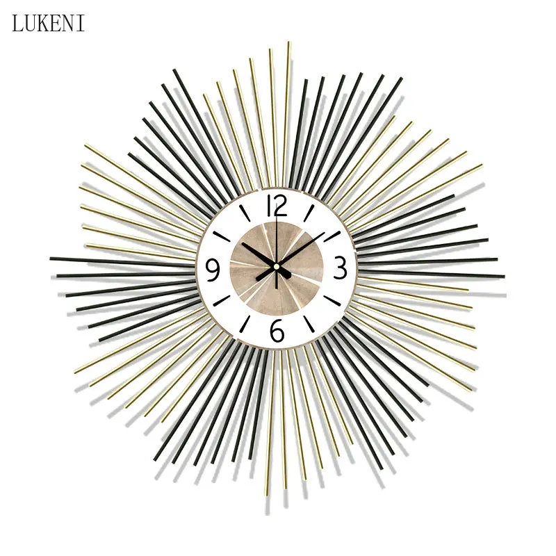 Wall Clocks Living Room Nordic Household Fashion Creative Wall Watches Atmosphere Art Personality Luxury Dining Decoration Clock