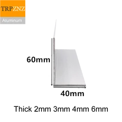 40x60mm,thick 2/3/4/6mm,6063 Right  Angle aluminum,L-shaped aluminum alloy,Aluminum edging triangle profile,Decoration Materials