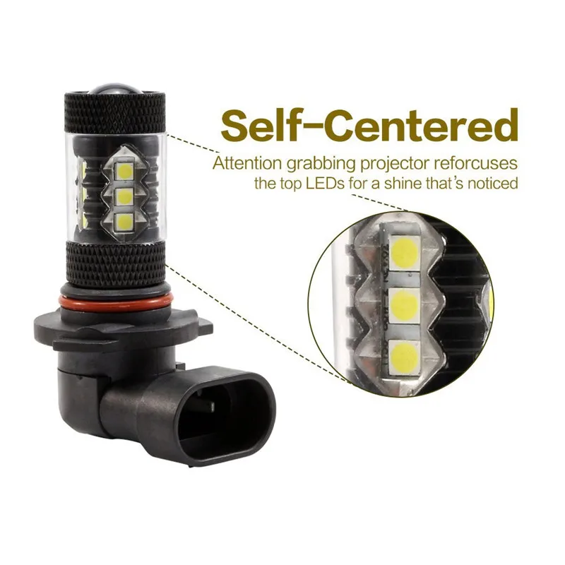 2 piezas de bombillas LED H8 H11 H7 H16 HB4 9006 HB3 9005 para luces antiniebla, 12000LM 6000K, luz blanca para conducción de automóviles, 12V 24V