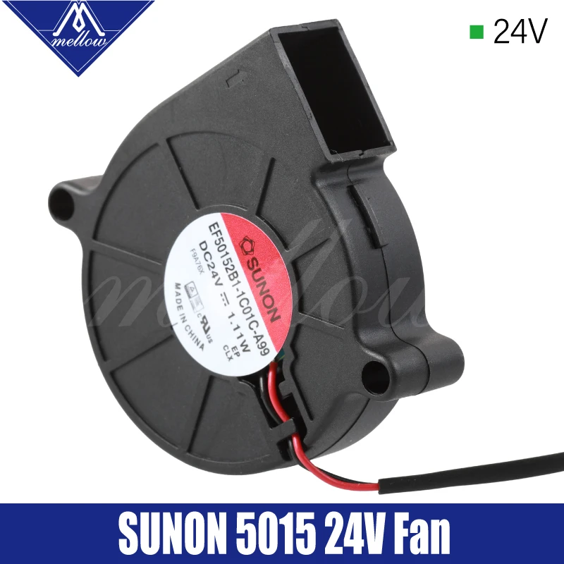 Mellow Exclusive Sunon 3D drukarka wentylator dmuchawa 5015 24V 0.41A podwójne łożysko wentylator odśrodkowy DC chłodzenie Turbo wentylator 5015S