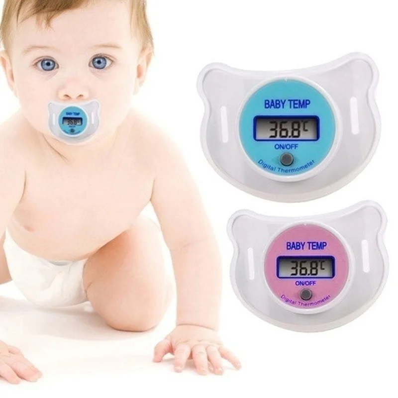 Soft Infant Baby Kid Nipple LCD Digital Mouth Pacifier Thermometer Children Health Safety Care Digital Electronic Thermometer