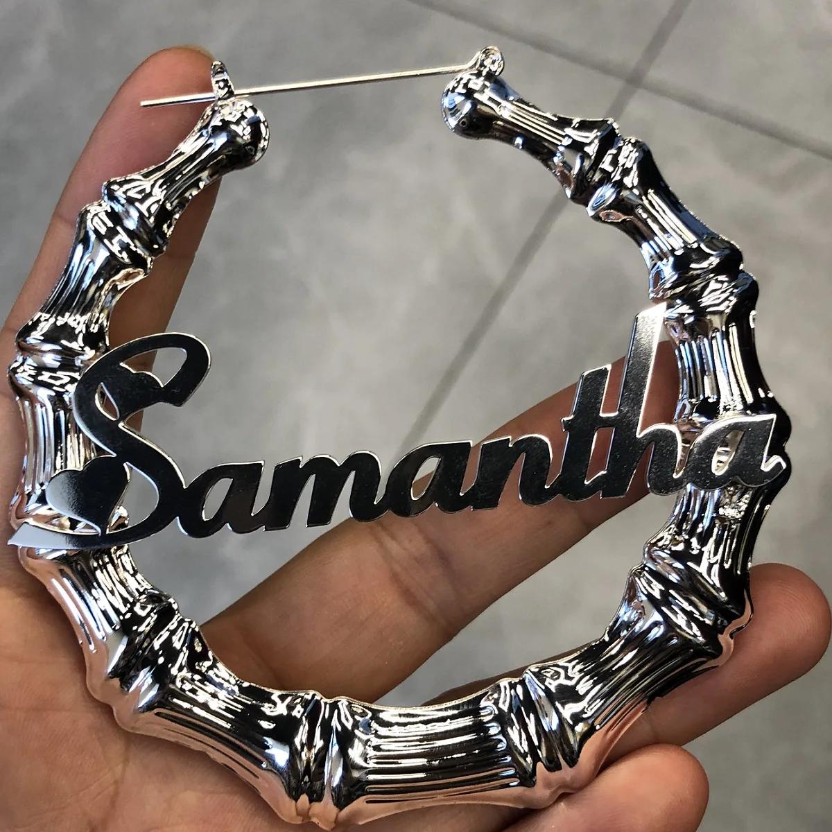 

Индивидуальные серьги с именем, Бамбуковые серьги с буквами, серьги-кольца, серьги из нержавеющей стали с табличкой, женские серьги на день рождения