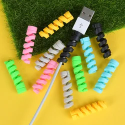 Protector de Cable de silicona, bobinador de Cable, organizador de cubierta para Apple iphone, Cargador USB, 6 uds., envío gratis