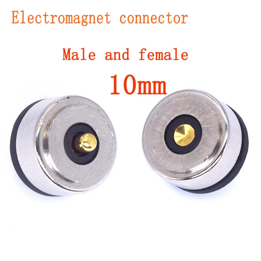 10mm2a/2/3/4p round high current magnet suction spring pogo pin connector male female probe DC power charging magnetic connector