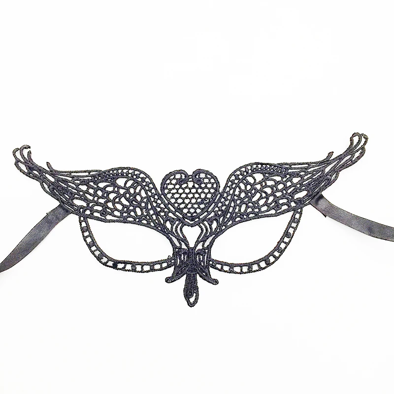 Masque Dentelle Noir Avec Gants - Masque Bal Masqué Vénitien, Style Sexy Et Mystérieux Pour Soirée, Halloween, Mascarade