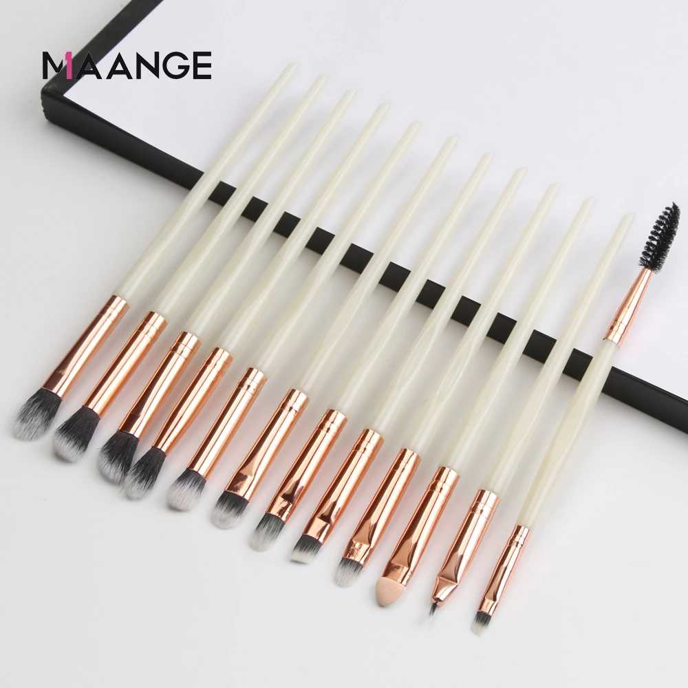 Maange Pro Trang Điểm 12 Chiếc Lông Kẻ Phối Lông Mày Hợp Cọ Trang Điểm 12 Cây Tiện Lợi Du Lich Mội Nơi Ko Lo Tà Tổng Hợp Sợi Lông Mỹ Phẩm Làm Đẹp Bộ Bàn Chải