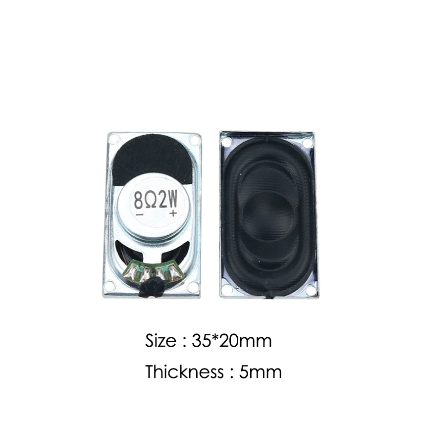 Yuxi-スピーカーフォン,1ピース,スピーカーフォン2 w 4r 8r 4020 3520 5030,ラウドスピーカー4 8オーム2ワット50x30 35x20 40x20mm,厚さ5mm 5.4mm