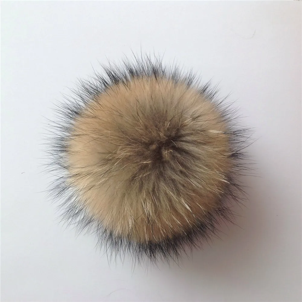 Real Fur Pom Pom Raccoon Fur Pompon Fox Fur Pompoms Nature Fur Pompom For Scarf Gloves Hats Cap Blanket Pompon Handmade