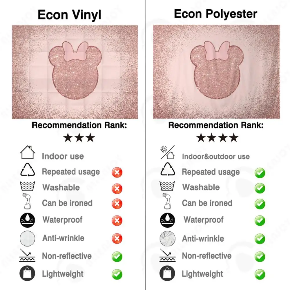 Allenjoy-마우스 배경, 활 장미 황금 모래 반짝이 파스텔 생일 베이비 샤워 공주 사진 배경 배너 패브릭