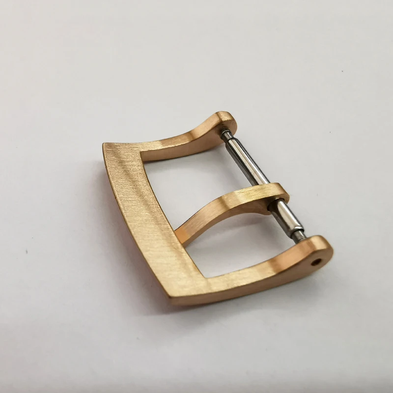 Cronos Solid Bronze CuSn Tongue Buckle Watch Parts Fully Brushed 18 20 22 mm 2.0 with Spring B
