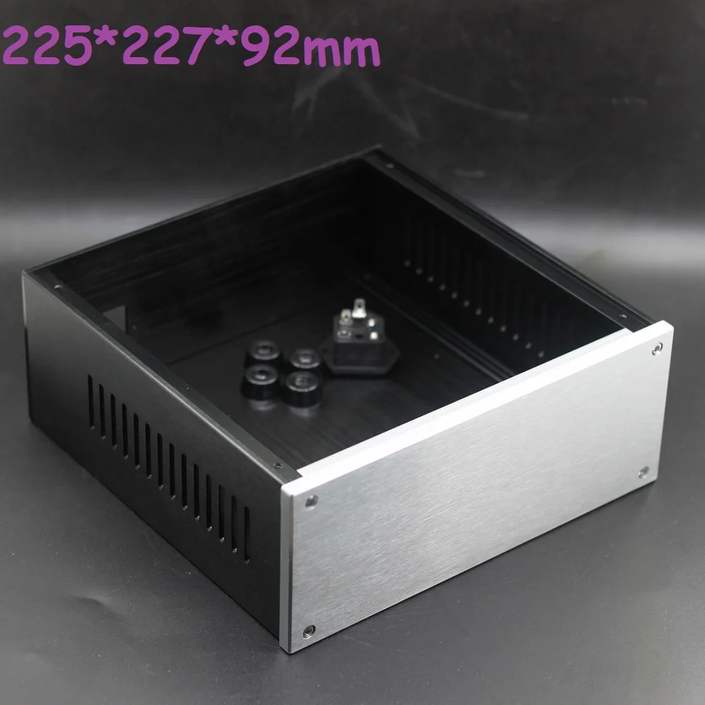 

D227 W225 H92 Aluminum Box Preamp Amp Housing Chassis DIY Power Amplifier Case DAC PSU Headphone Enclosure Rear Class Tube Shell