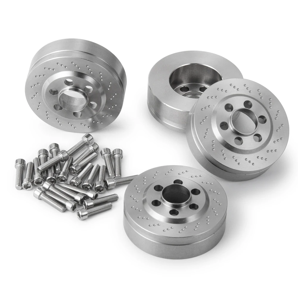 AXSPEED 2Pcs Stainless Steel 1.9/2.2 inch Wheel Rims Internal Counterweight Balance Weight for 1/10 RC Crawler Car Model Parts