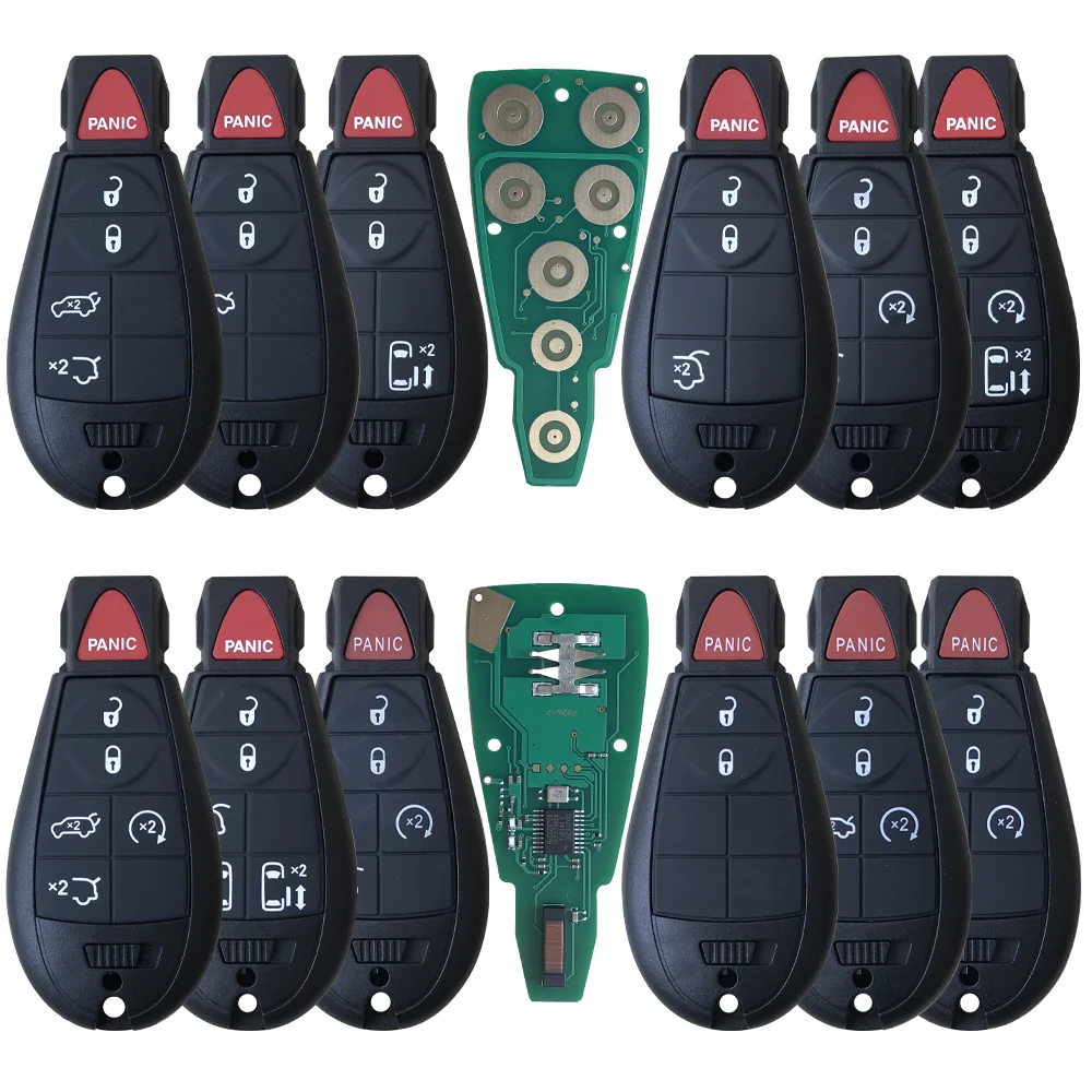 Fobik Smart Keyless Entry Remote Car Key, Puce ID46 Z successive 6/7 pour fusible pour Dodge M3N5WY783X IYZ-C01C 5/433 boutons