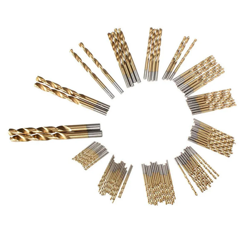 99Pcs Titanium Bọc Mũi Nhóm HSS 1-10Mm Thích Hợp Cho Kim Loại, gỗ Và Nhựa.