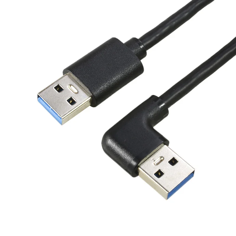 Same Side Double Bend Male to Male Usb3 USB3.0 Cable Short Double Right Angle 90 Degree Male USB 3.0 USB3.0 USB3 Cable Line Wire