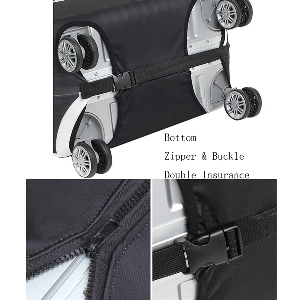 Thicker Travel Luggage Protective Cover Suitcase Case Cover Travel Accessories Elastic Luggage Cover Apply to 19-32inch Suitcase