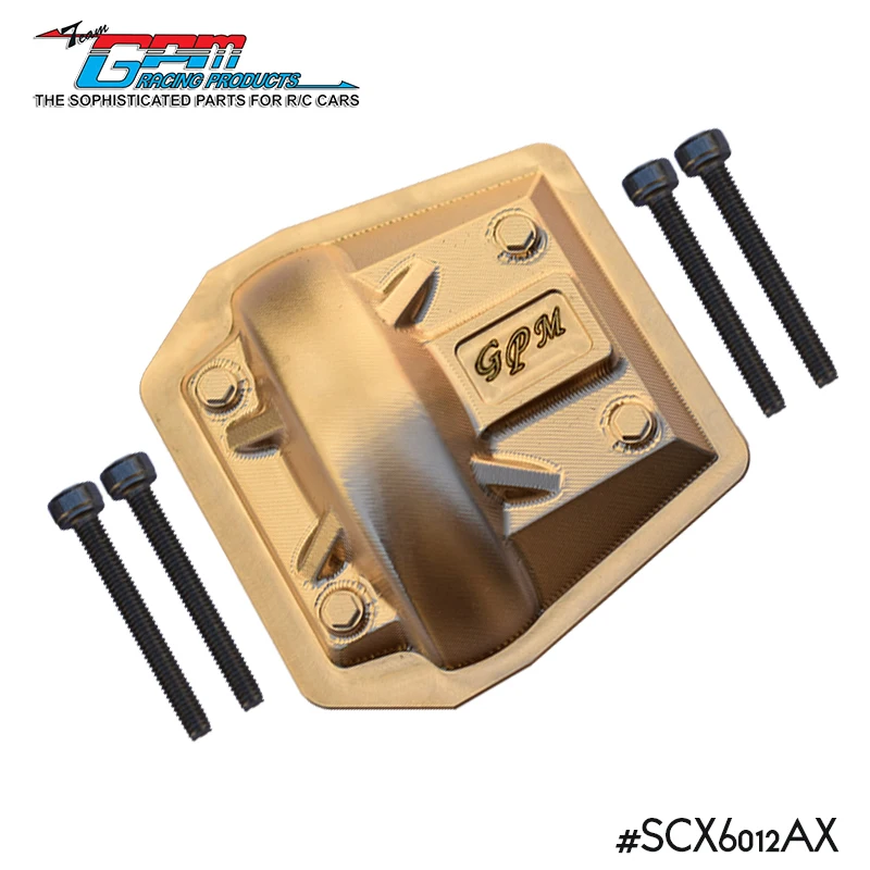 GPM Brass Heavy Metal Differential Cover for AXIAL 1/6 SCX6 JEEP JLU WRANG LER 4WD-AXI05000T1