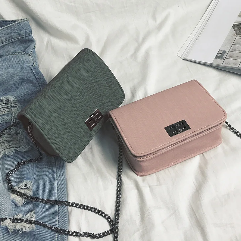 

Women Messenger Bag Square Bag Cloth Pattern Turn Lock Mini Bag The Tide Female Handbag Shoulder Diagonal Cross Body Bag