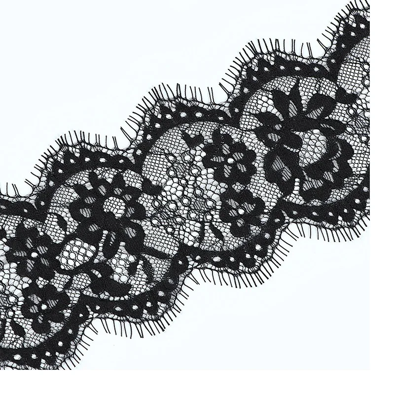 3 미터/9.5 와이드 속눈썹 레이스 원단 속옷 의류 가짜 칼라 레이스 액세서리 비 탄성 레이스 원단