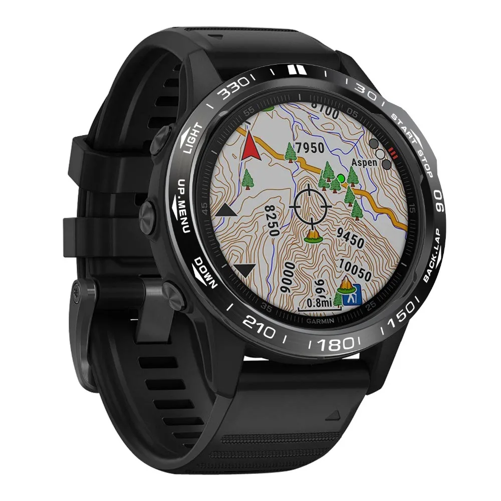 Dành Cho Garmin Fenix 6 6x Pro TPU Dây Da Ốp Lưng Khung Bảo Vệ Thay Thế Chống Sốc Trong Suốt Đựng Đồng Hồ Vỏ Kim Loại Viền nhẫn