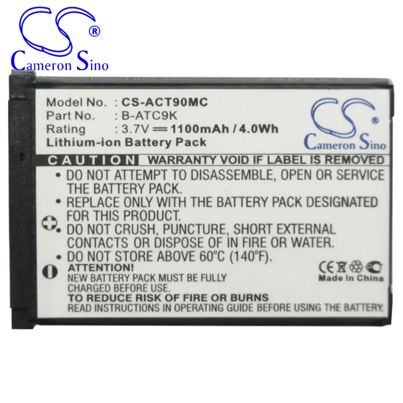 CameronSino Pin Cho Oregon Khoa Học ATC9k Camera Hành Động ATC9k Phù Hợp Với Oregon Khoa Học B-ATC9K Kỹ Thuật Số Pin Máy Ảnh