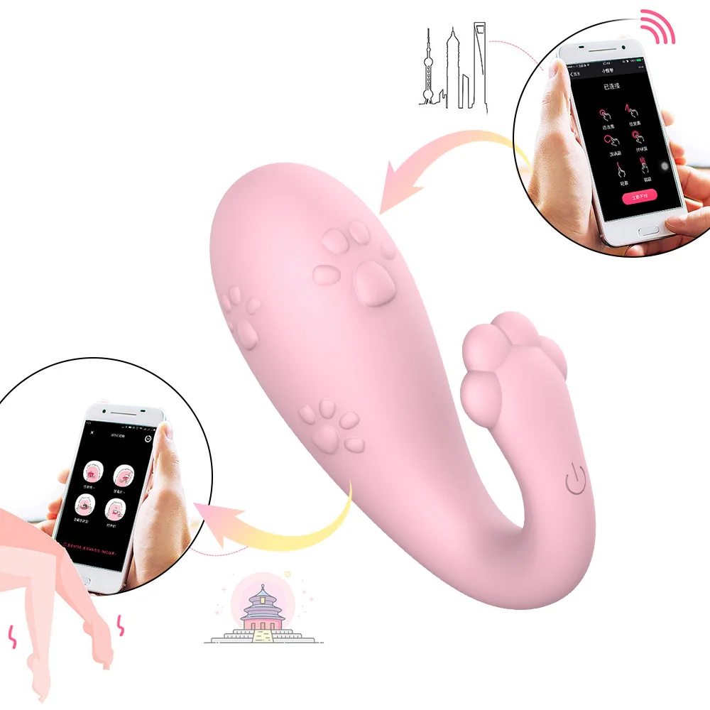 Wireless Remote control Sex Toys for Women APP Bluetooth Silicone USB charging 8 Frequency Monster Pub Vibrator G-spot Massage