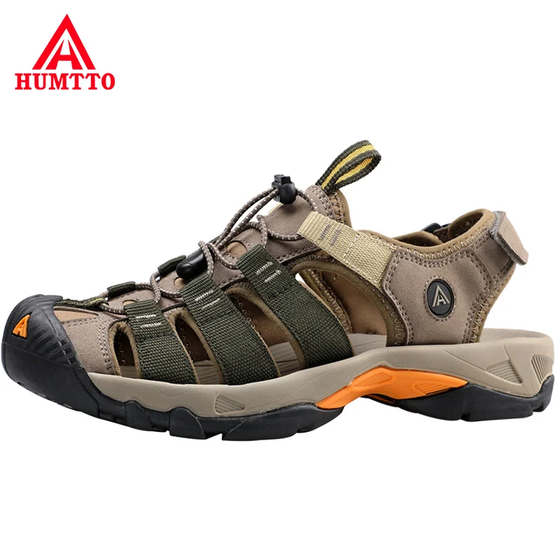 Humtto-Sandálias de praia respiráveis masculinas, sapatos de água ao ar livre, caminhadas, camping, pesca, escalada, aquática, verão, 2021